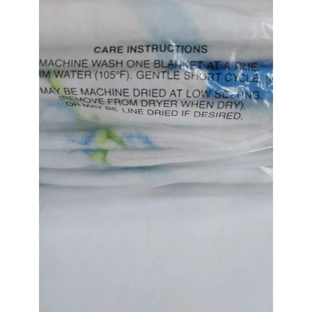 NIP Vintage MCM Blue Whispering Willow 72x90 Twin Full Sealed Unopened Blanket
